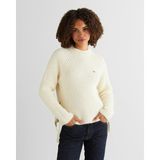 Gant Kadın Krem Cropped Fit Bisiklet Yaka Triko 48925335T.130 - 130-Krem - XL