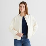 Gant Kadın Krem Dik Yaka Ceket - 130-Krem - XL
