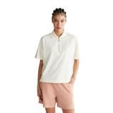 GANT Kadın Krem Regular Fit Yarım Fermuarlı Polo Yaka T-Shirt