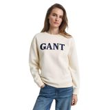 Gant Kadın Krem Relaxed Fit Bisiklet Yaka Sweatshirt