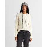 Gant Kadın Krem Relaxed Fit Bisiklet Yaka Triko 48925325T.130 - 130-Krem - XL