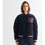 Gant Kadın Lacivert Hakim Yaka Logolu Bomber Ceket - XL - 433-Lacivert