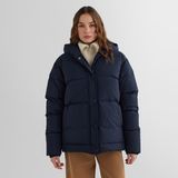 Gant Kadın Lacivert Kapüşonlu Kapitone Mont - S - 433-Lacivert