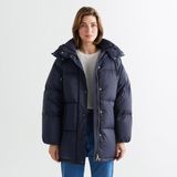 Gant Kadın Lacivert Kapüşonlu Kaz Tüyü Mont - 433-Lacivert - XL