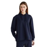 Gant Kadın Lacivert Oversize Fit Kapüşonlu Sweatshirt