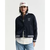 Gant Kadın Lacivert Regular Fit Hakim Yaka Logolu Bomber Ceket 4700370.433 - 433-Lacivert - -- - XL