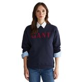 Gant Kadın Lacivert Relaxed Fit Bisiklet Yaka Sweatshirt