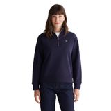 Gant Kadın Lacivert Relaxed Fit Yarım Fermuarlı Sweatshirt