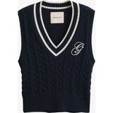 Gant Kadın Lacivert V Yaka Süveter 4805441.433 - 433-Lacivert