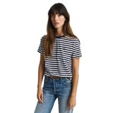 GANT Kadın Mavi Bisiklet Yaka Regular Fit Logolu T-Shirt