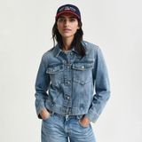 Gant Kadın Mavi Regular Fit Klasik Yaka Denim Ceket - 972-Mavi