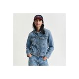 Gant Kadın Mavi Regular Fit Klasik Yaka Denim Ceket
