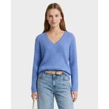 Gant Kadın Mavi Regular Fit V Yaka Kazak 4805460.424 - 424-Mavi - XS