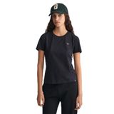 Gant Kadın Siyah Regular Fit Bisiklet Yaka T-shirt
