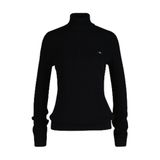 GANT Kadın Siyah Regular Fit Boğazlı Yaka Yün Kazak