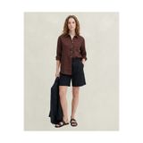 Gant Kadın Siyah Relaxed Fit Keten Şort
