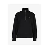 Gant Kadın Siyah Relaxed Fit Yarım Fermuarlı Sweatshirt