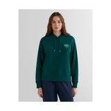Gant Kadın Yeşil Relaxed Fit Kapüşonlu Logolu Sweatshirt