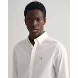 Gant Oxford Slim Fit Gömlek Erkek Günlük Tarz 001-Beyaz Renk Kolsuz Kesim Kalıbı - 2XL