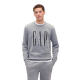 GAP 645634014 Logo Fleece Gri Günlük Stil Erkek Eşofman Üstü