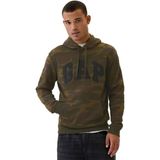 GAP 718935000 V-Printed Heritage Logo Po Yeşil Günlük Stil Erkek Sweatshirt