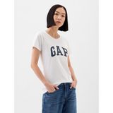 GAP 729555012 V-SS Logo Classic Beyaz Günlük Stil Kadın T-Shirt
