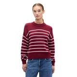 GAP 796906000 Pembe Cotton Crew Stripe Kadın Günlük Stil Sweatshirt