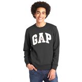GAP 852079007 Logo Bisiklet Yaka Siyah Günlük Stil Erkek Eşofman Üstü