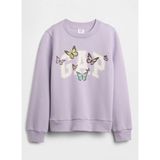 Gap Baskılı Kız Çocuk Mor Sweatshırt 721472004