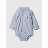 Gap Bebek Açık Mavi Brannan Bear Işlemeli Oxford Bodysuit - 18 - 24 Ay