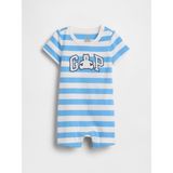 Gap Bebek Açık Mavi Logo Şort Tulum - 3 - 6 Ay