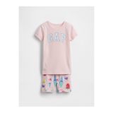GAP Bebek Açık Pembe Logo Baskılı Pijama Takımı