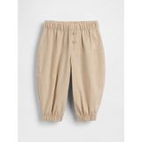 Gap Bebek Bej Keten Pamuk Karışımı Pull-On Barrel Pantolon - 18 - 24 Ay