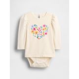 Gap Bebek Çiçek Desenli Shirt Bodysuit - 0 - 3 Ay