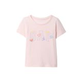 GAP Bebek Genç Kız Kısa Kollu Logo Tişört, Kiraz Bloğu, 5 Yıl