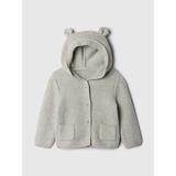 Gap Bebek Gri Brannan Bear Kulak Aplikeli Hırka - 12 - 18 Ay