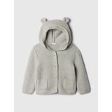 Gap Bebek Gri Brannan Bear Kulak Aplikeli Hırka - 3 - 6 Ay