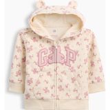 Gap Bebek Krem Vintagesoft Brannan Bear Gap Logo Fermuarlı Sweatshirt - 18 - 24 Ay