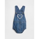 Gap Bebek Mavi Baby Nakışlı Denim Tulumu - 12 - 18 Ay