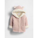 Gap Bebek Pembe Bebek Sherpa Astarlı Hırka - 0 - 3 Ay