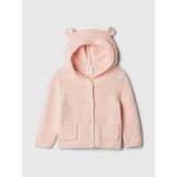 Gap Bebek Pembe Brannan Bear Kulak Aplikeli Hırka - 6 - 12 Ay