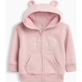 Gap Bebek Pembe Vintagesoft Brannan Bear Gap Logo Fermuarlı Sweatshirt - 18 - 24 Ay