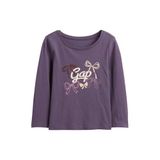GAP Bebek Uzun Kollu T-shirt, 18-24M, 794664005, Mor, Üniseks bebek