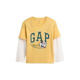 GAP Bebek V-2 IN 1 GR T-Shirt, 18-24M, 791591004, Sarı, Üniseks bebek