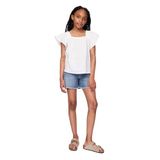 GAP Çocuk Denim Midi Şort Light Relaunch, 12, 740946000, Mavi, Kız Çocuklar