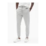 GAP Erkek Açık Gri Logo Fleece Jogger Eşofman Altı