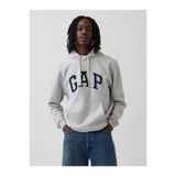 GAP Erkek Açık Gri VintageSoft Arch Logo Sweatshirt