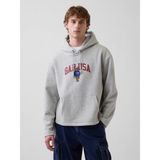 Gap Erkek Açık Gri Vintagesoft Oversized Americana Logo Sweatshirt - XS