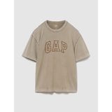 Gap Erkek Açık Kahverengi Heavyweight Gap Logo Relaxed Crop T-Shirt - M