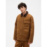 Gap Erkek Açık Kahverengi Relaxed Quilted Kanvas Utility Ceket - M
